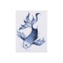 101690-S - Koi Fish Blue II by Mercana Studio a Hand Embellished Textured Canvas