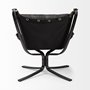 67937 - Colarado Black Leather Cushions w/ Black Metal Frame Sling-Style Accent Chair 