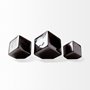 68620 - Mayweather (Set of 3) Black Geometric Ceramic Cubes