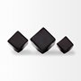 68620 - Mayweather (Set of 3) Black Geometric Ceramic Cubes