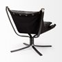 67937 - Colarado Black Leather Cushions w/ Black Metal Frame Sling-Style Accent Chair 