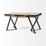 68488 - Steinbeck 61L x 28.75W x 30H Light Brown Wooden Iron Frame Office Desk