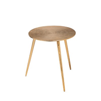 68769 - Reva III (Small) 16L x 16W Gold Round Top Cast Aluminum Accent Table