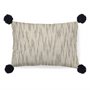 68890 - Krystal 13x21 Cream/Blue Pom Pom Pillow Cover