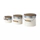 68965 - Alani (Set of 3) White Metal Storage Boxes