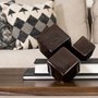 68620 - Mayweather (Set of 3) Black Geometric Ceramic Cubes