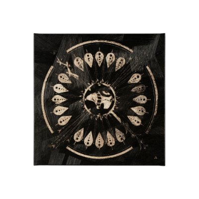 101779-S - Sandpainting-Ink II by Chad Mackay a Hand Embellished Textured Canvas