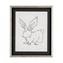 13408 - Geo Bunny by Mercana Studio a Hand Embellished Textured Framed Art Print Matted under Glass