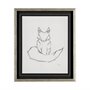 13409 - Geo Fox by Mercana Studio a Hand Embellished Textured Framed Art Print Matted under Glass