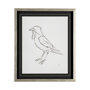 13410 - Geo Robin by Mercana Studio a Hand Embellished Textured Framed Art Print Matted under Glass