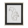 13411 - Geo Squirrrel by Mercana Studio a Hand Embellished Textured Framed Art Print Matted under Glass