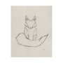 101790-L - Geo Fox by Mercana Studio a Hand Embellished Textured Canvas