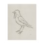 101791-L - Geo Robin by Mercana Studio a Hand Embellished Textured Canvas