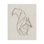 101792-L - Geo Squirrel by Mercana Studio a Hand Embellished Textured Canvas