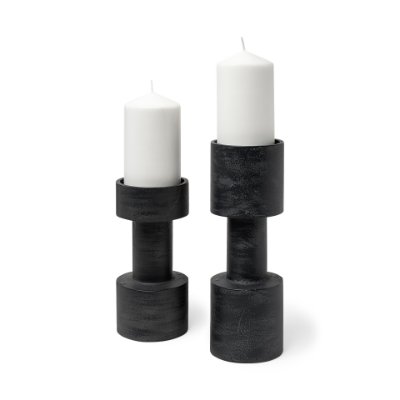 69161 - Bolton I 3.9L x 3.9W x 10.6H Black Metal Table Candle Holders