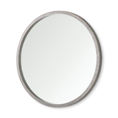 69236 - Gambit 46" Round Gray Wash Wood Frame Wall Mirror