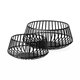 68948 - Emilio Set of 2 Black Metal Slated Bowls 