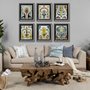 12920 - Bohemian Ikat V by Chariklia Zarris a Hand Embellished Textured Framed Art Print Matted under Glass