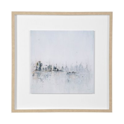 13509 - Waterfront II by Jonathan Klassen a Hand Embellished Textured Framed Art Print Matted under Glass