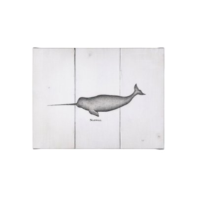 101865-S - Narwhal by Mercana Studio a Hand Embellished Textured Canvas