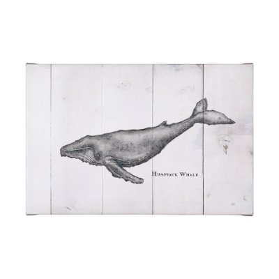 101869-L - Humpback Whale by Mercana Studio a Hand Embellished Textured Canvas