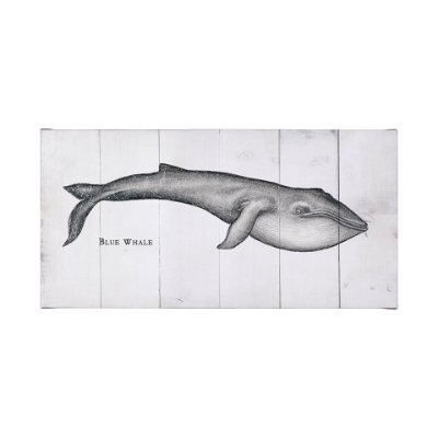 101870-L - Blue Whale by Mercana Studio a Hand Embellished Textured Canvas