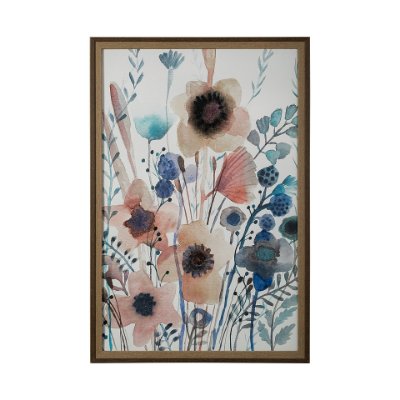 13558 - Quiet Marvels by Maya Woods a Hand Embellished Textured Framed Art Print Matted under Glass
