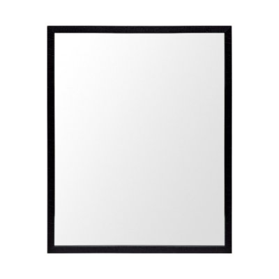 MIR-D235-P2430-DS - Bristol Black 24x30 Faux Wood Frame Bathroom Vanity Mirror