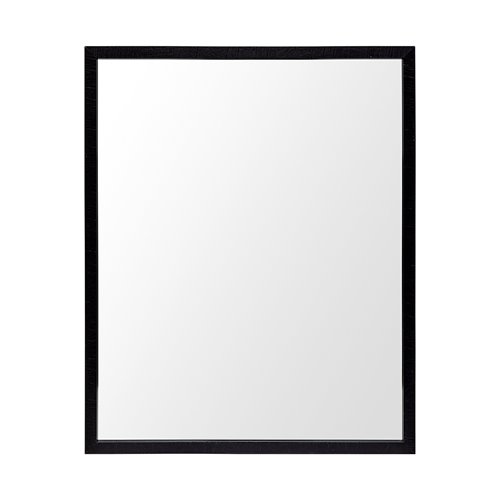 MIR-D235-P2430-DS - Bristol Black 24x30 Faux Wood Frame Bathroom Vanity Mirror