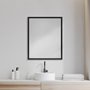 MIR-D235-P2430-DS - Bristol Black 24x30 Faux Wood Frame Bathroom Vanity Mirror