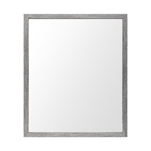MIR-D237-P2024-DS - Bristol Grey 20x24 Faux Wood Frame Bathroom Vanity Mirror