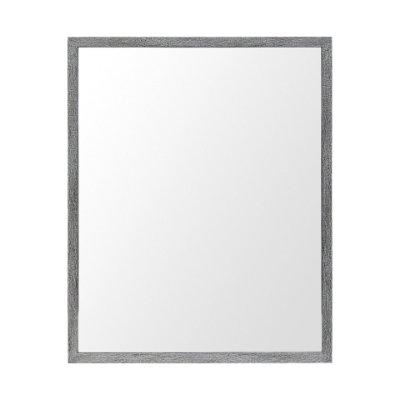 MIR-D237-P2430-DS - Bristol Grey 24x30 Faux Wood Frame Bathroom Vanity Mirror