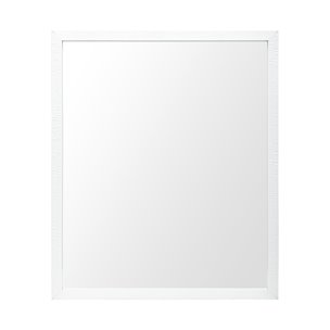 Bristol White 20x24 Faux Wood Frame Bathroom Vanity Mirror