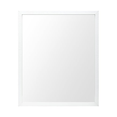 MIR-D244-P2024-DS - Bristol White 20x24 Faux Wood Frame Bathroom Vanity Mirror
