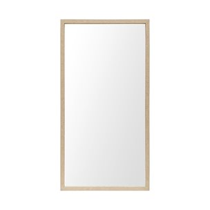 Bristol Tan 20x40 Faux Wood Frame Bathroom Vanity Mirror