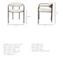 68310 - Parker I Cream Fabric Seat Gold Metal Frame Dining Chair