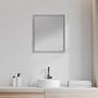 MIR-D237-P2024-DS - Bristol Grey 20x24 Faux Wood Frame Bathroom Vanity Mirror