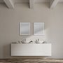 MIR-D244-P2024-DS - Bristol White 20x24 Faux Wood Frame Bathroom Vanity Mirror