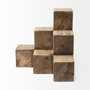 67467 - Rubik 15L x 10W Natural Wooden Cube Display Object