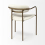 68310 - Parker I Cream Fabric Seat Gold Metal Frame Dining Chair