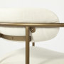 68310 - Parker I Cream Fabric Seat Gold Metal Frame Dining Chair