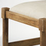 68499 - Trixie Cream Upholstered Seat Brown Wood Frame Bar Stool