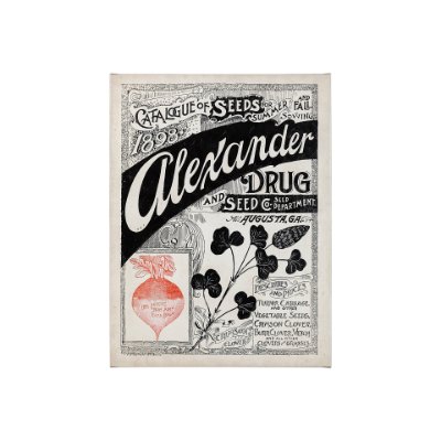 101899-L - Antique Seed Packet XIV by Mercana Studio a Hand Embellished Textured Canvas