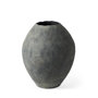 69406 - Gobi 16L x 20H Small Gray Ceramic Oval Vase