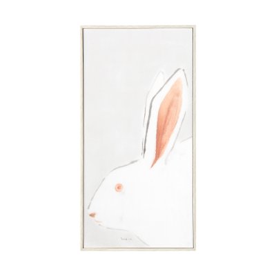 13667 - Rabit Gazing II by Mercana Studio a Hand Embellished Textured Framed Art Print