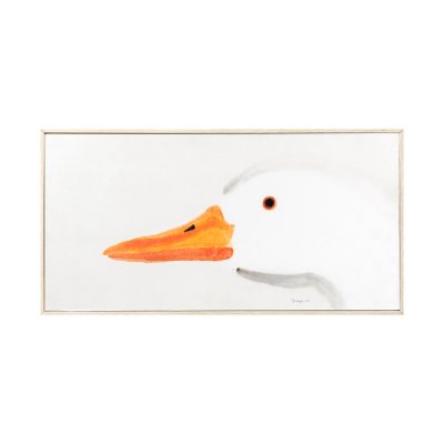 13664 - Duck Gazing I by Mercana Studio a Hand Embellished Textured Framed Art Print