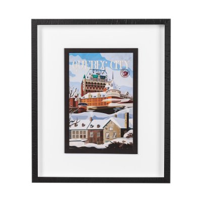 13579 - Quebec City Go Canada (M) by Mercana Studio a Framed Art Print Matted under Glass
