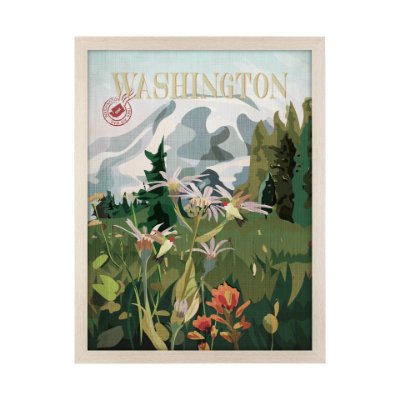 13592 - Washington Go USA (L) by Mercana Studio a Hand Embellished Decograph Framed Art Print