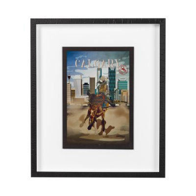 13696 - Calgary Go Canada (M) by Mercana Studio a Framed Art Print Matted under Glass