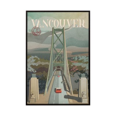 13704 - Vancouver Go Canada (SM) by Mercana Studio a Hand Embellished Decograph Framed Art Print